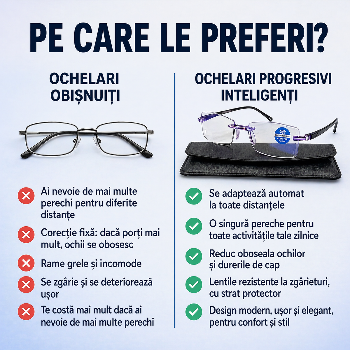 DOAR AZI: 1+1 GRATIS! – Vedere clară de aproape și de departe de la prima purtare, fără amețeli și fără să schimbi mereu ochelarii – Ray™